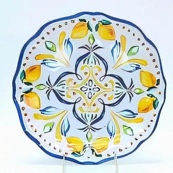 Set ročno poslikane keramične posode Lemon