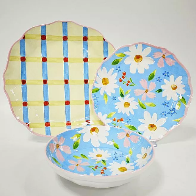 Set vrtnih krožnikov Painted Daisy